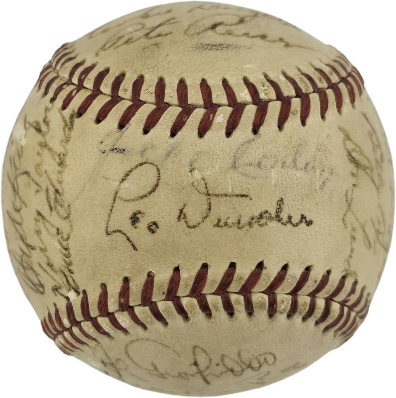 1948 Brooklyn Dodgers Team Signed Frick NL Ball 31 Sigs Jackie Robinson PSA/DNA - 10