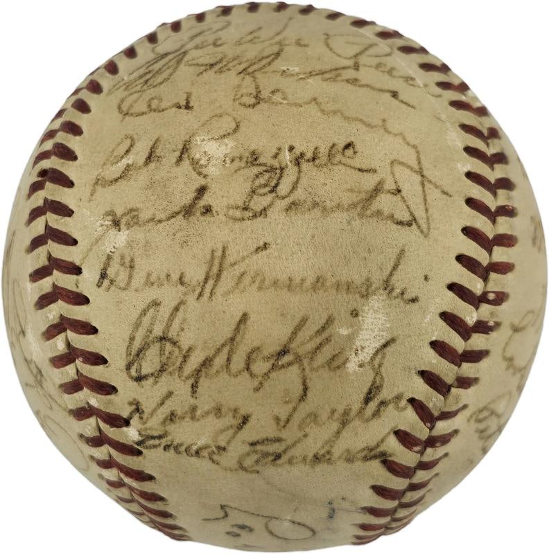 1948 Brooklyn Dodgers Team Signed Frick NL Ball 31 Sigs Jackie Robinson PSA/DNA - 7