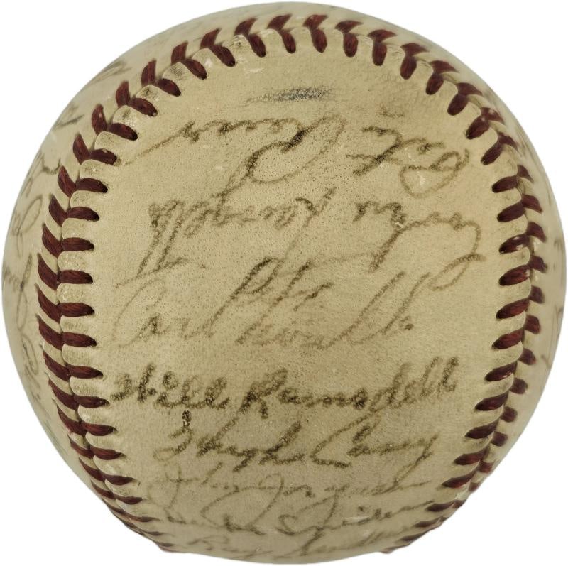1948 Brooklyn Dodgers Team Signed Frick NL Ball 31 Sigs Jackie Robinson PSA/DNA - 9