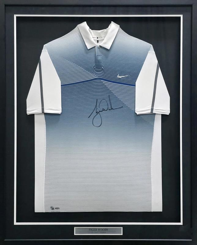 Tiger Woods Signed Nike Framed Polo #11/25 UDA Holo #BAM29315 (1 of 6)