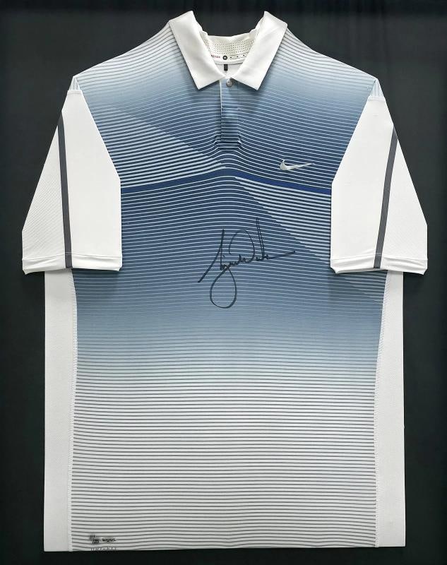 Tiger Woods Signed Nike Framed Polo #11/25 UDA Holo #BAM29315 - 2