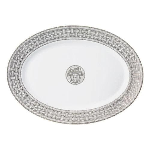 NEW HERMES MOSAIQUE AU 24 PLATINUM OVAL PLATTER LARGE #P035050P BRAND NIB: Condition: New: A brand-new, unused, unopened, undamaged item in its original packaging (where packaging is applicable). Packaging should be the same as what is found in a retail store, unless the