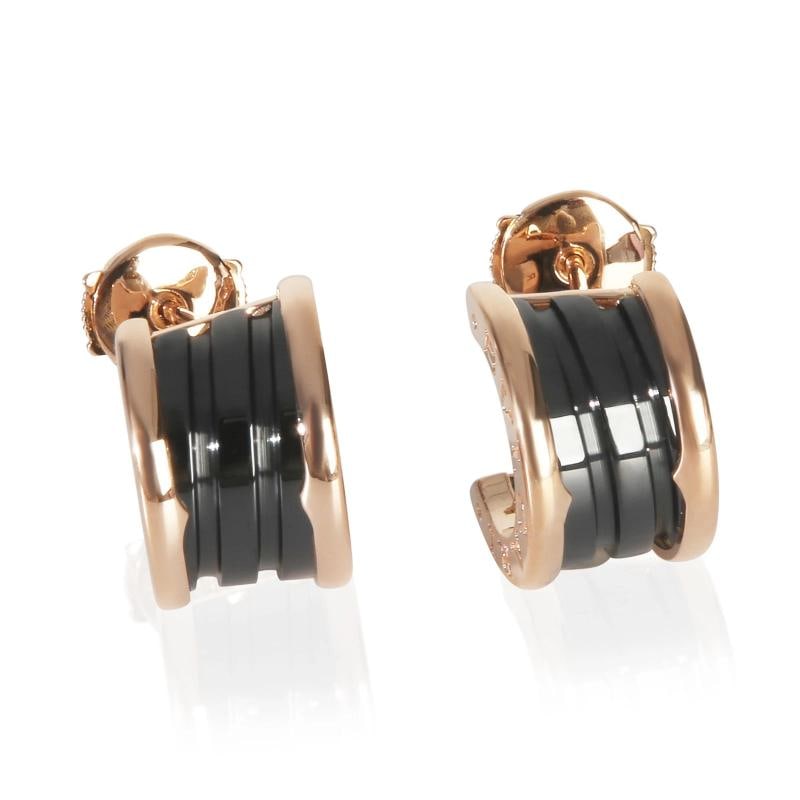 BVLGARI Rose Gold B.zero1 Hoop Earrings: Condition: Pre-owned,Item Length: 15 mm,Country of Origin: Italy,Side Stone Type: No Stone,Metal Purity: 18k,With Original Box/Packaging: No,With Papers: No,Gross Weight (grams): 7.86,Department: Unis
