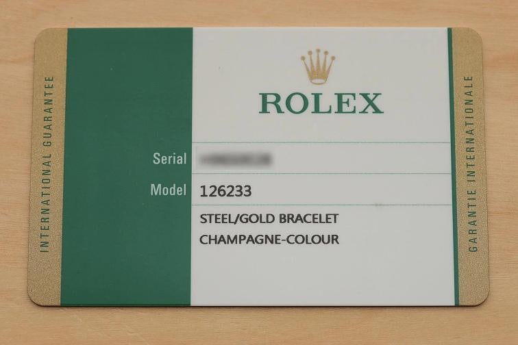 2019 CARD ROLEX DATEJUST 126233 18K YELLOW GOLD STEEL 36MM 2TONE CHAMPAGNE WATCH - 6