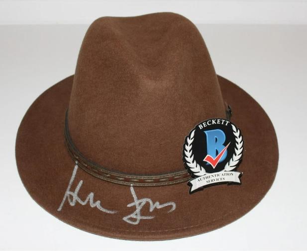HARRISON FORD SIGNED INDIANA JONES FEDORA HAT MOVIE AUTOGRAPH PROOF BECKETT COA - 3