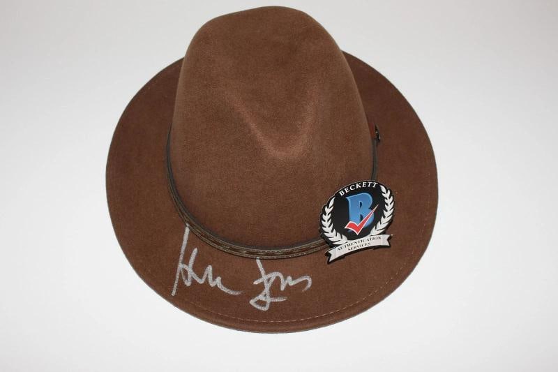 HARRISON FORD SIGNED INDIANA JONES FEDORA HAT MOVIE AUTOGRAPH PROOF BECKETT COA - 4