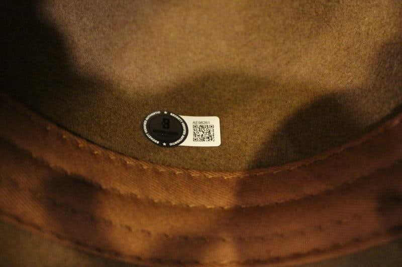 HARRISON FORD SIGNED INDIANA JONES FEDORA HAT MOVIE AUTOGRAPH PROOF BECKETT COA - 6
