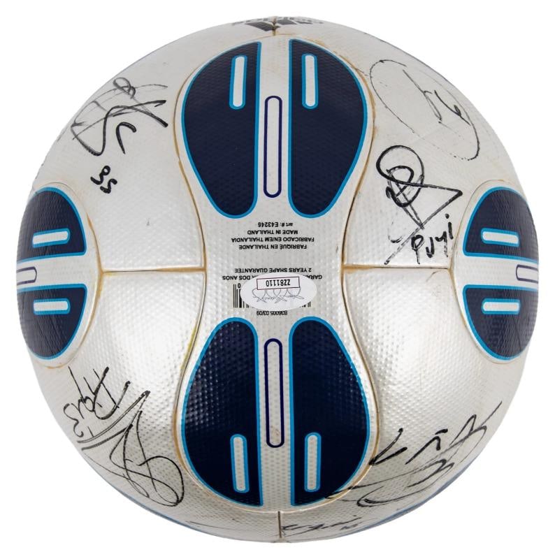 Lionel Messi 2009 FC Barcelona UEFA Champions Team Signed Soccer Ball JSA COA - 4