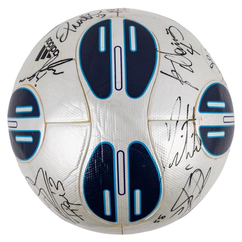 Lionel Messi 2009 FC Barcelona UEFA Champions Team Signed Soccer Ball JSA COA - 5