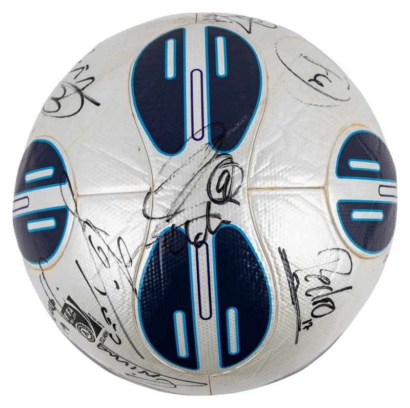 Lionel Messi 2009 FC Barcelona UEFA Champions Team Signed Soccer Ball JSA COA - 6