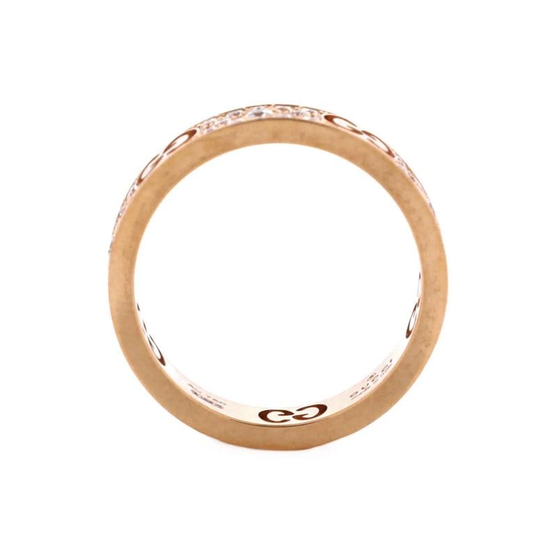 Gucci Stardust Ring 18K Yellow Gold with Pave Diamonds 4mm - 2