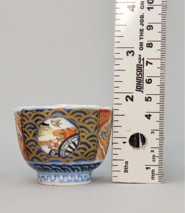 Mid 1800s Antique 10 Japanese Imari Small Cups 2 1/8 in Diameter - 8