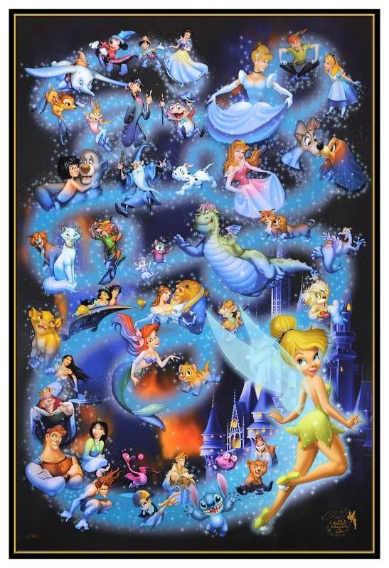 Walt Disney Studio Original Limited Edition Litho Cell Celebration Of Character - 3