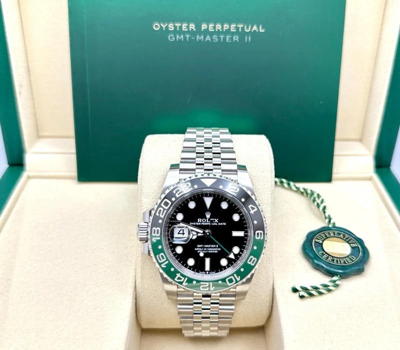 2026 Rolex GMT Master II Sprite 126720VTNR 40mm Green and Black Steel Box Papers - 2