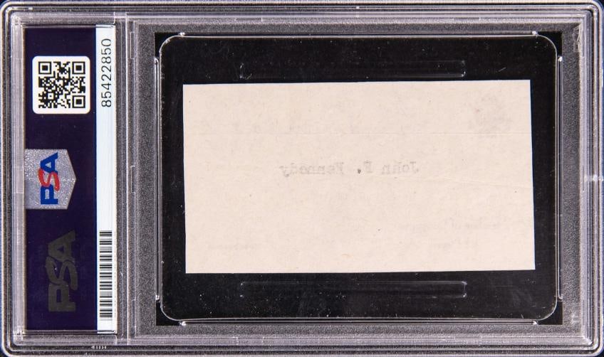 President John F. Kennedy JFK Signed Congressional Card PSA DNA Certified - 2