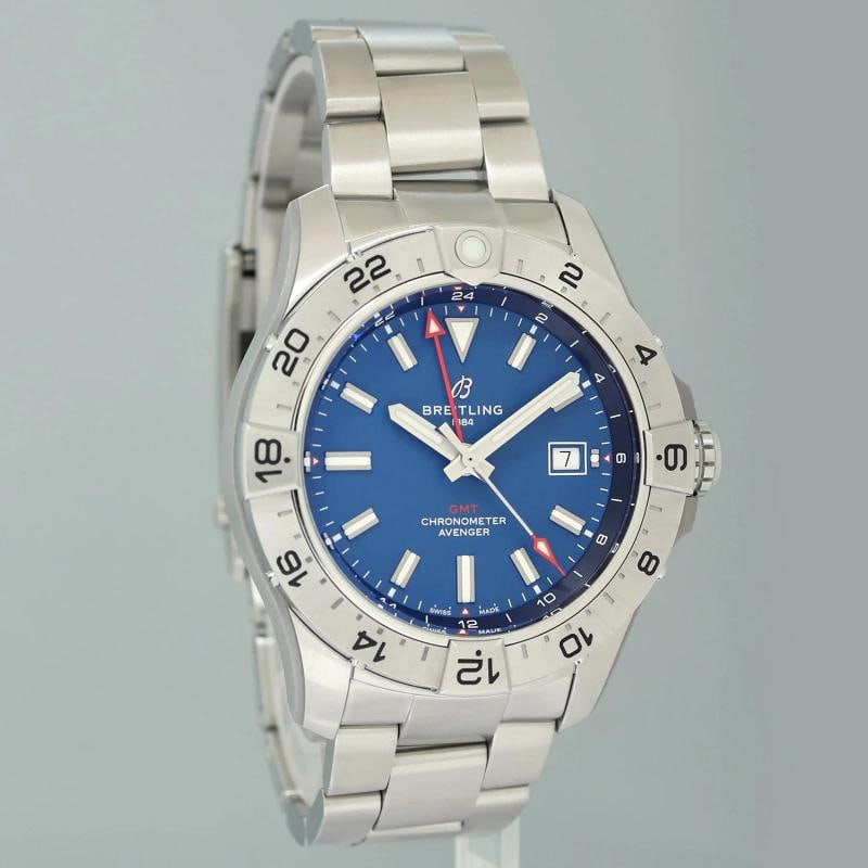 PAPERS MINT Breitling Avenger Automatic GMT 44mm Blue Men's Watch A32320101C1A1 - 3