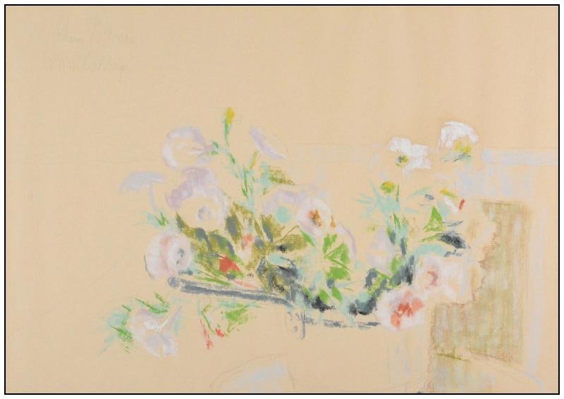Hobson Pittman Original Pastel Painting Painting Flowers Signed Framed Artwork - 3