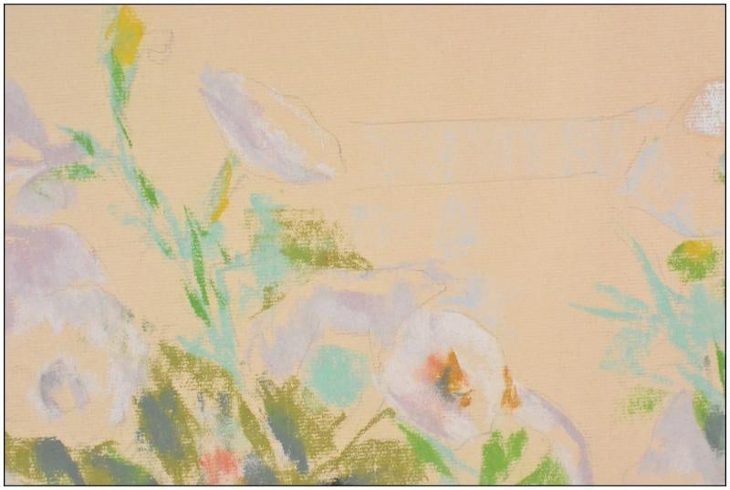 Hobson Pittman Original Pastel Painting Painting Flowers Signed Framed Artwork - 4