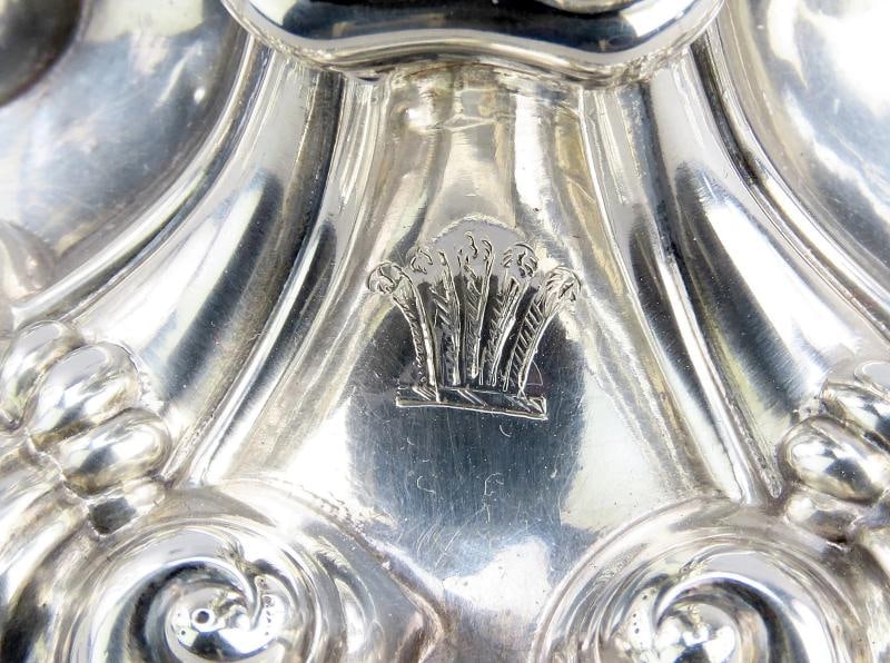 Ornate Set 4 1811-1819 English Georgian Sterling Silver Candlesticks - 6