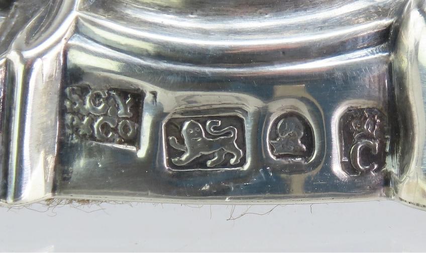 Ornate Set 4 1811-1819 English Georgian Sterling Silver Candlesticks - 8