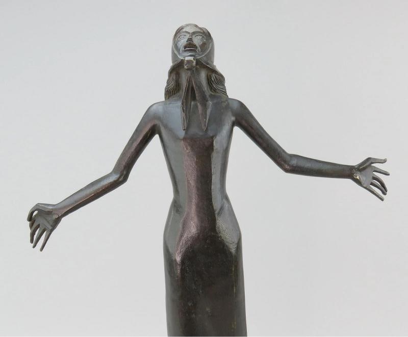 Francois Brochet French Bronze Le Cri The Cry 1968 Numbered 7/8 Statue of Woman - 2
