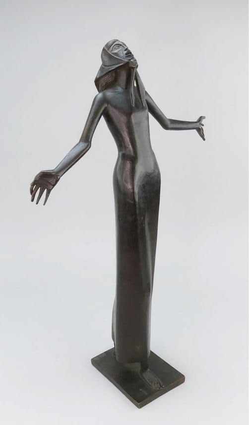 Francois Brochet French Bronze Le Cri The Cry 1968 Numbered 7/8 Statue of Woman - 4
