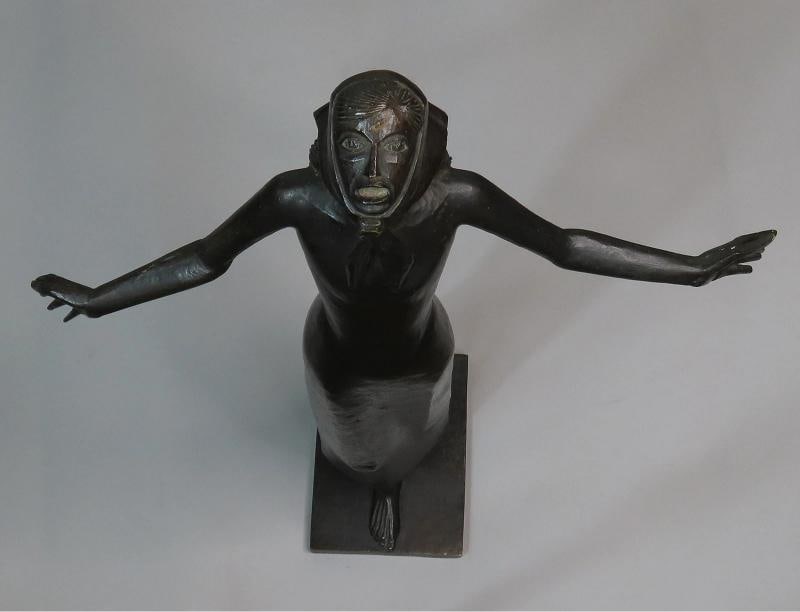 Francois Brochet French Bronze Le Cri The Cry 1968 Numbered 7/8 Statue of Woman - 8