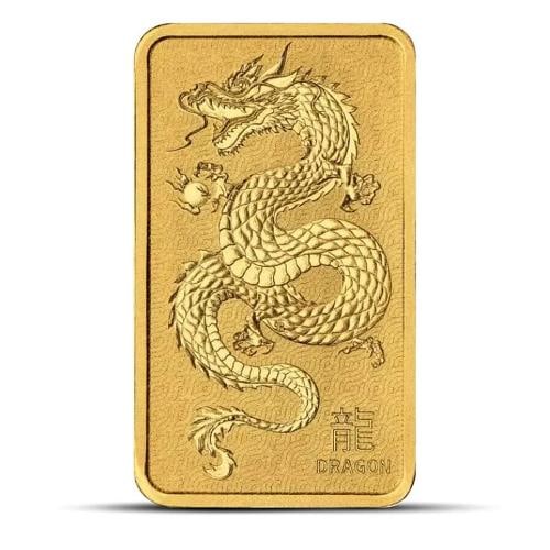 1 oz Perth Dragon Gold Bar - 3
