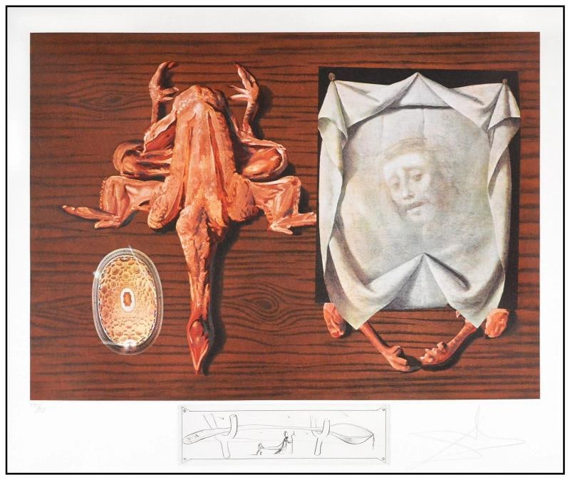 Salvador Dali Original Color Lithograph Les Spoutniks Astiques Elasticots Signed - 3