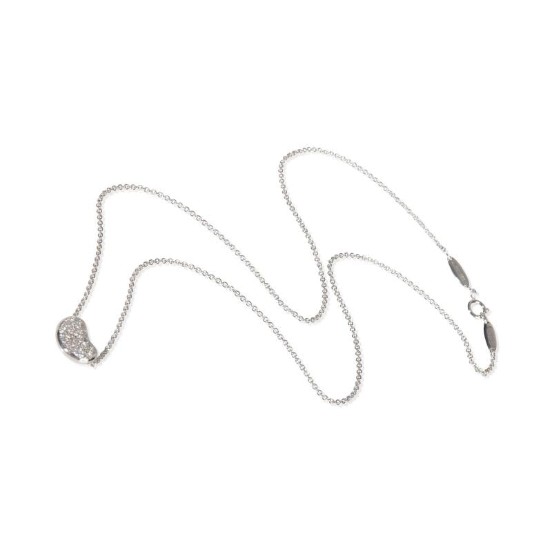 Tiffany & Co. Platinum Diamond Elsa Peretti Bean Pendant - 3