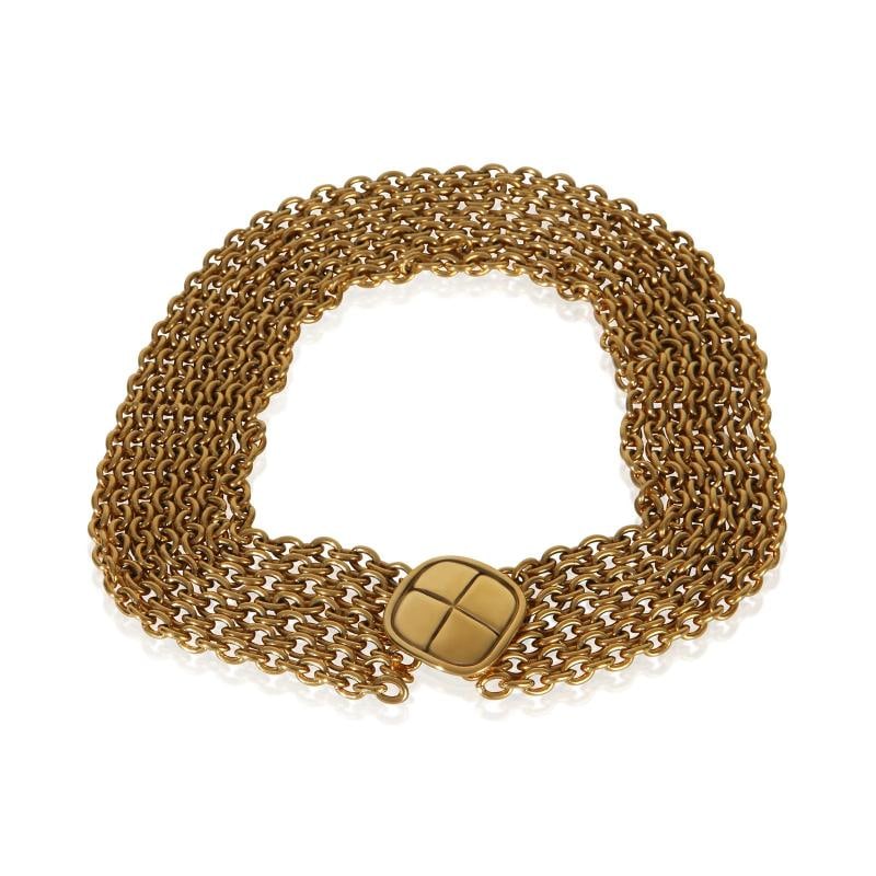 Chanel Gold-Plated Vintage Matelasse Multistrand Necklace - 3