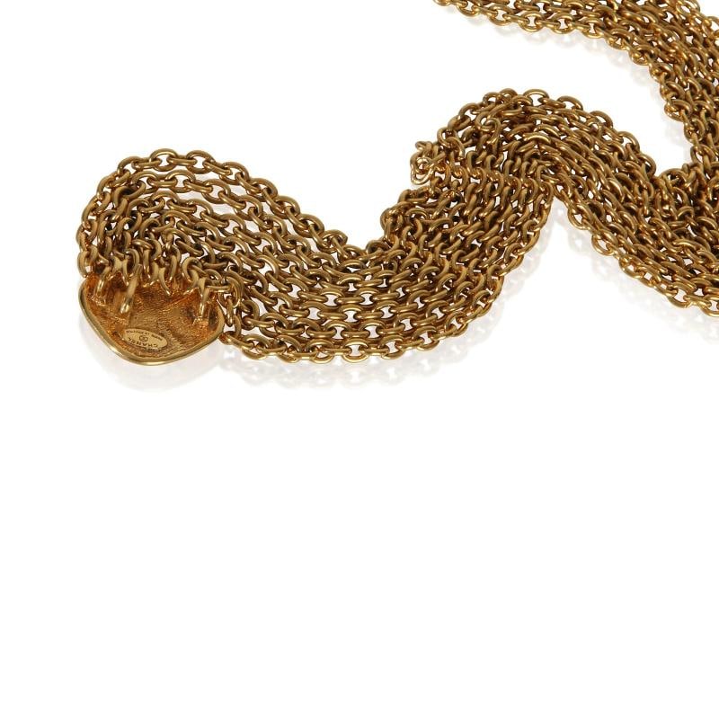 Chanel Gold-Plated Vintage Matelasse Multistrand Necklace - 4