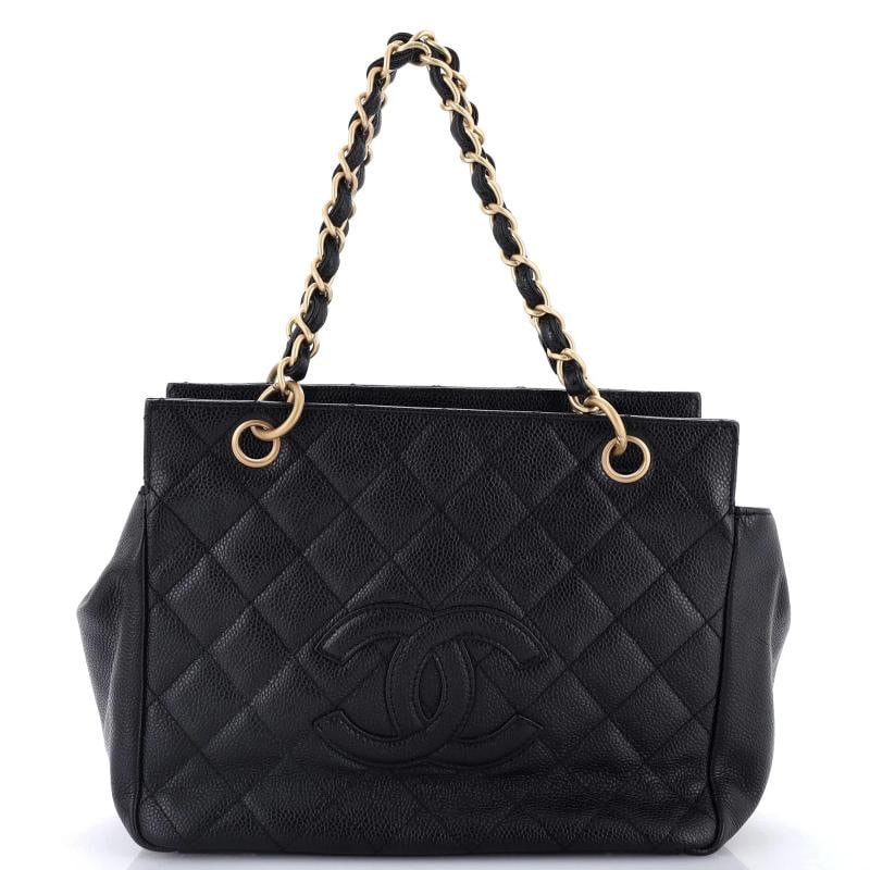 Chanel Petite Timeless Tote Quilted Caviar: Measurements: Handle Drop 9", Height 8", Width 9.5", Depth 5", Strap Drop 9" .
