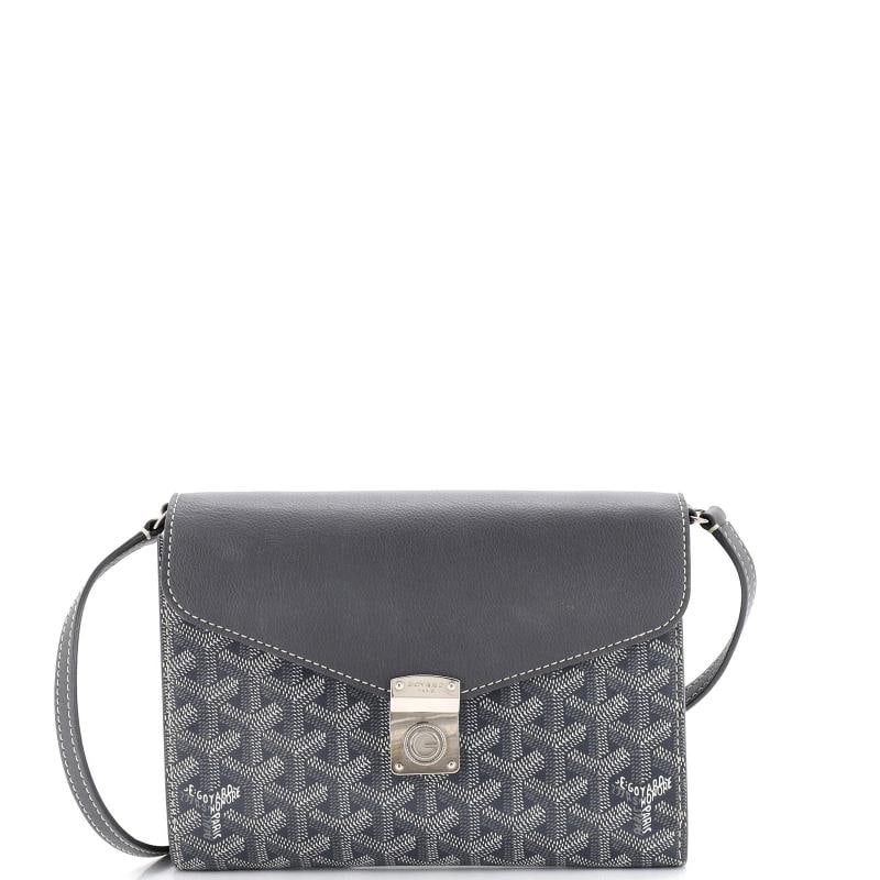 Goyard Chypre Wallet on Strap Coated Canvas with Leather: Accessories: Dust Bag, With Strap Measurements: Height 6", Width 8.5", Depth 1.5" .