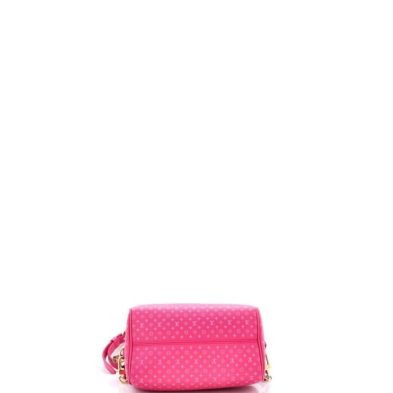 Louis Vuitton Speedy Bandouliere Bag Nanogram Embossed Leather 20 - 4