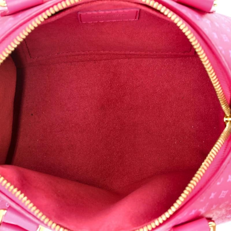 Louis Vuitton Speedy Bandouliere Bag Nanogram Embossed Leather 20 - 5