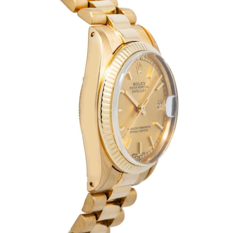 Rolex DateJust 6824 Auto 18k YG President champagne Dial Women's Watch 31mm - 4