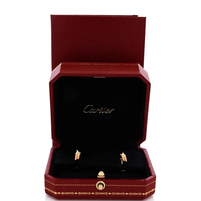 Cartier Trinity Hoop Earrings 18K Tricolor Gold 13mm - 2
