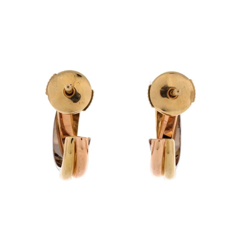 Cartier Trinity Hoop Earrings 18K Tricolor Gold 13mm - 3