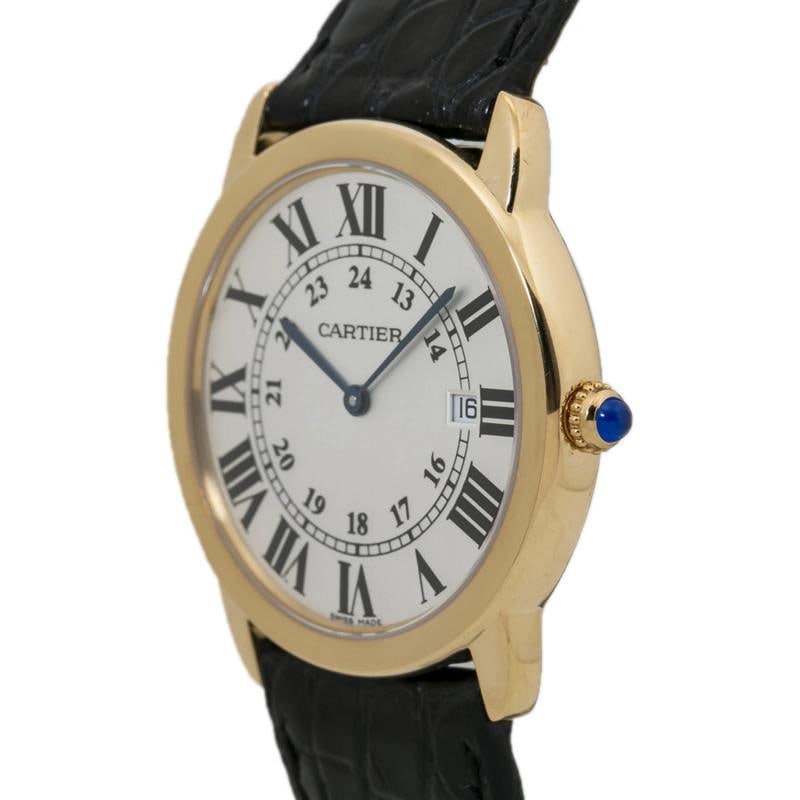 Cartier Ronde Solo 2988 W6700455 2014 Paper 18k YG Silver Quartz Men Watch 36mm - 3