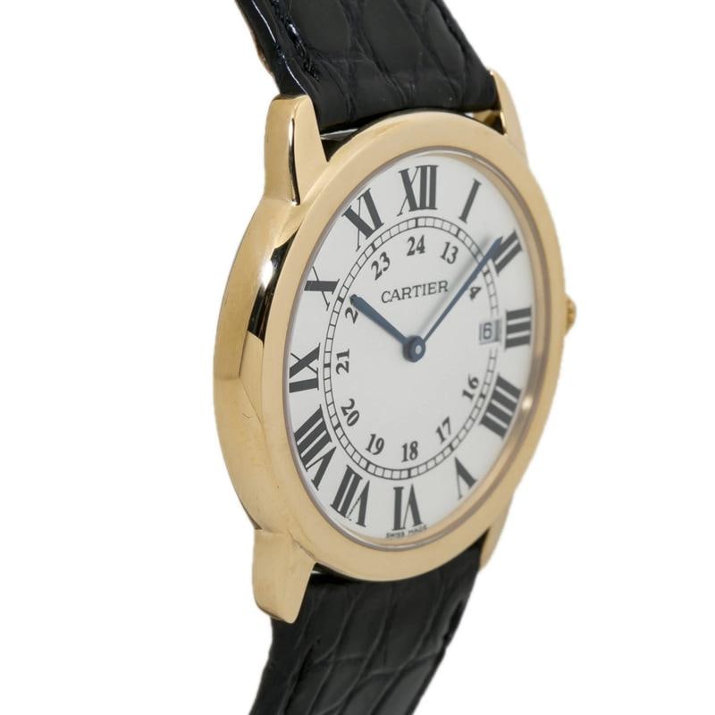 Cartier Ronde Solo 2988 W6700455 2014 Paper 18k YG Silver Quartz Men Watch 36mm - 4