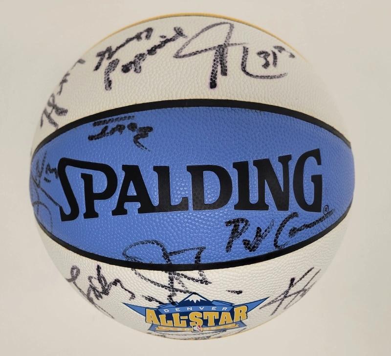 Kobe Bryant Shaq Tim Duncan 2005 All Star Game Team Signed Basketball Beckett - 7