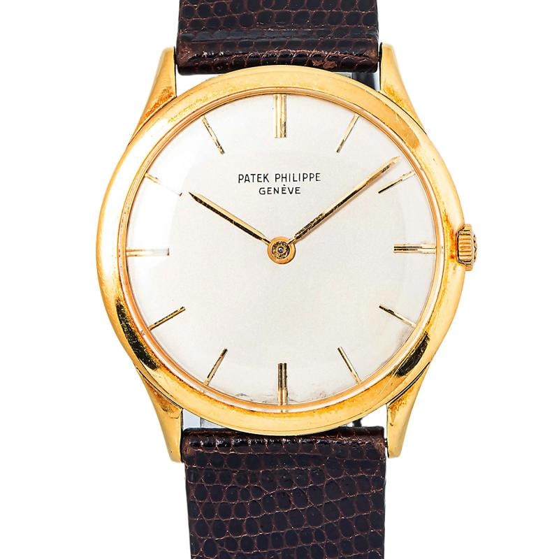 Patek Philippe Calatrava 2589 18k Yellow Gold Silver Manual Men Watch 33mm - 2