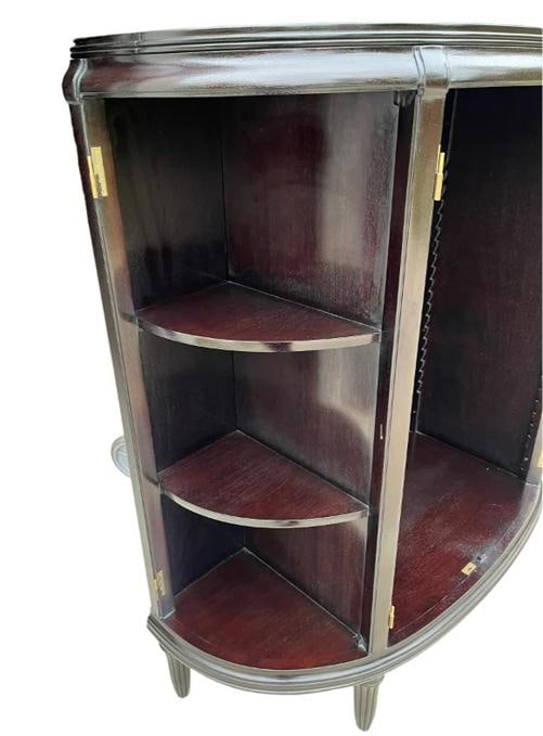 Dessin Fournir Aline Demilune Cabinet Mahogany & Macassar WITH KEY!! - 13
