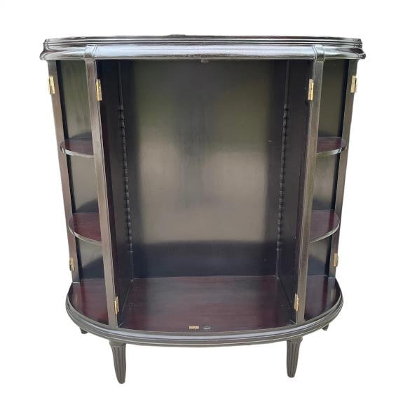 Dessin Fournir Aline Demilune Cabinet Mahogany & Macassar WITH KEY!! - 18