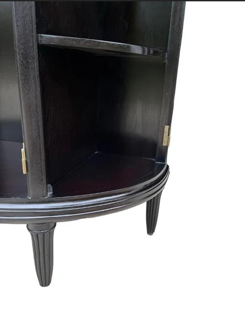 Dessin Fournir Aline Demilune Cabinet Mahogany & Macassar WITH KEY!! - 4