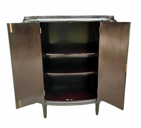 Dessin Fournir Aline Demilune Cabinet Mahogany & Macassar WITH KEY!! - 5