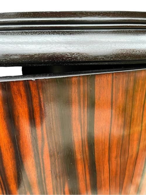 Dessin Fournir Aline Demilune Cabinet Mahogany & Macassar WITH KEY!! - 7