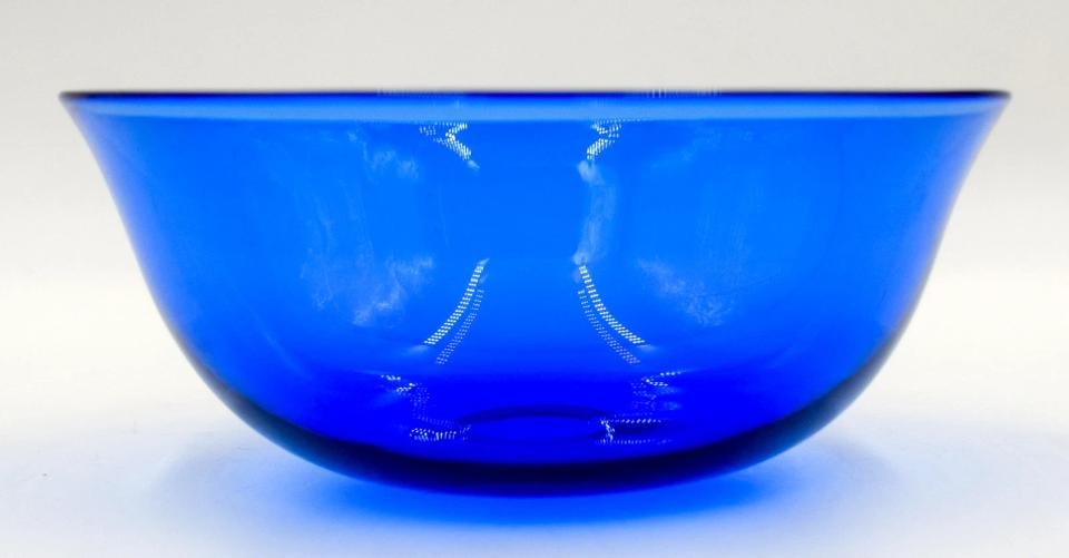 Steuben Flemish Blue Stemware Champagne Glass, Compote & Finger Bowl, Circa 1920 - 5