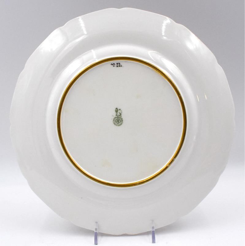12 Royal Doulton Raised Gold Gilt & Cobalt Blue Fancy Dinner Plates, Circa 1920 - 8
